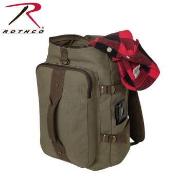 Rothco Convertible Canvas Duffel Backpack – Practical Survival